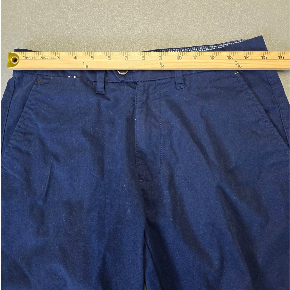 Denim & Flower Ricky Singh Men's Navy Chino Shorts Size 30 Paisley Lined - Picture 5 of 13